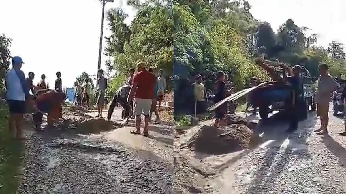Warga Kolaka Utara Perbaiki Sendiri Jalan Rusak, Tagih Janji Pemprov Sultra yang Belum Ditepati