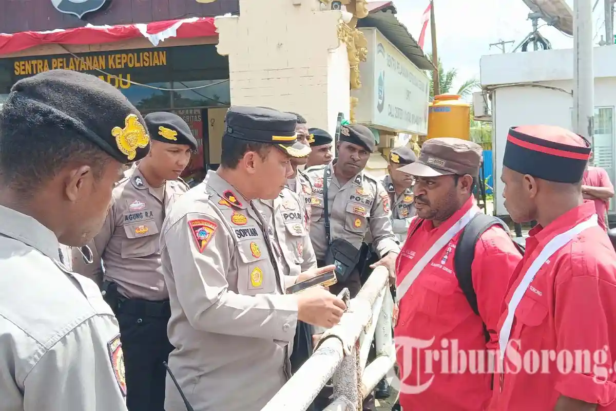 GMNI Kabupaten Sorong Demo Polres Sorong, Minta Polisi Tangkap Pelaku Pembunuhan Alm. Alfius Lobat