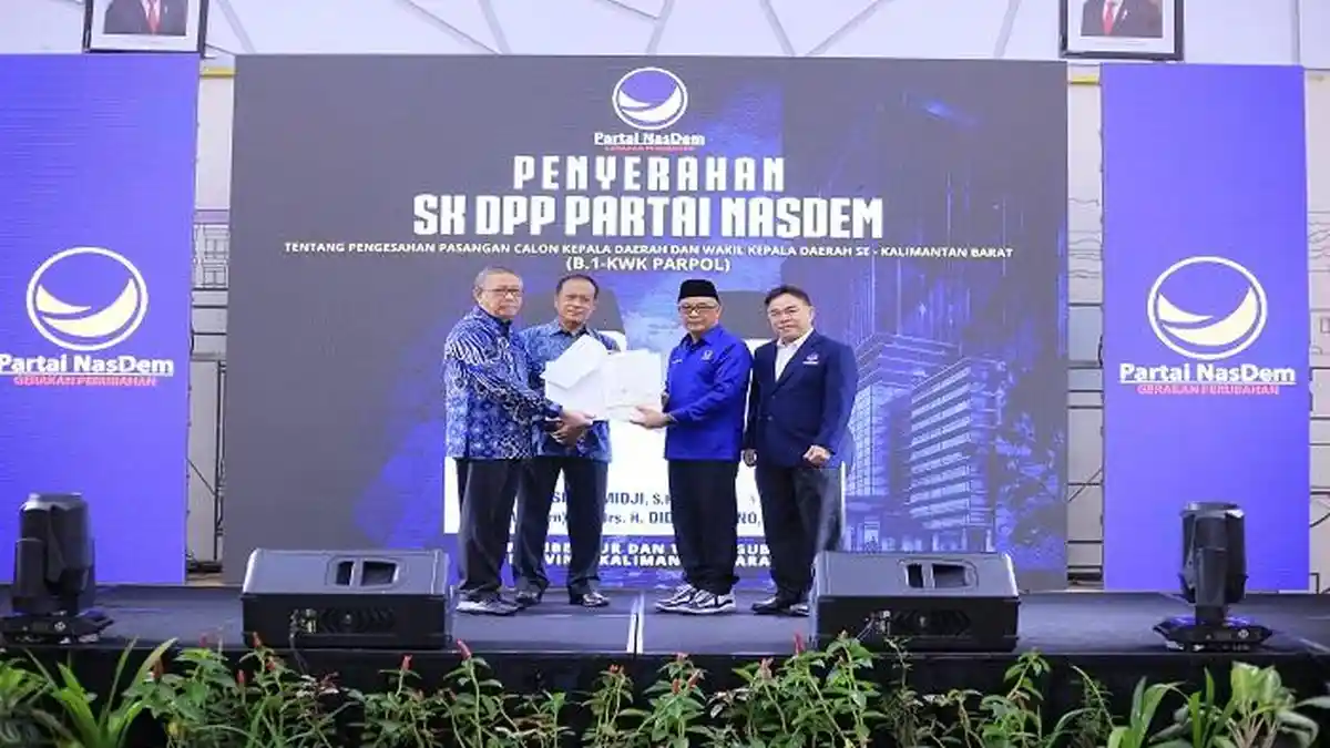 DPW Partai Nasdem Serahkan Form B1 KWK Pilkada Kalbar 2024, Resmi Usung Duet Midji dan Didi Haryono!