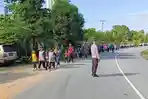 Polisi Siaga di Titik Rawan, Gerak Jalan Santai di Beduai Sanggau Berlangsung Tertib