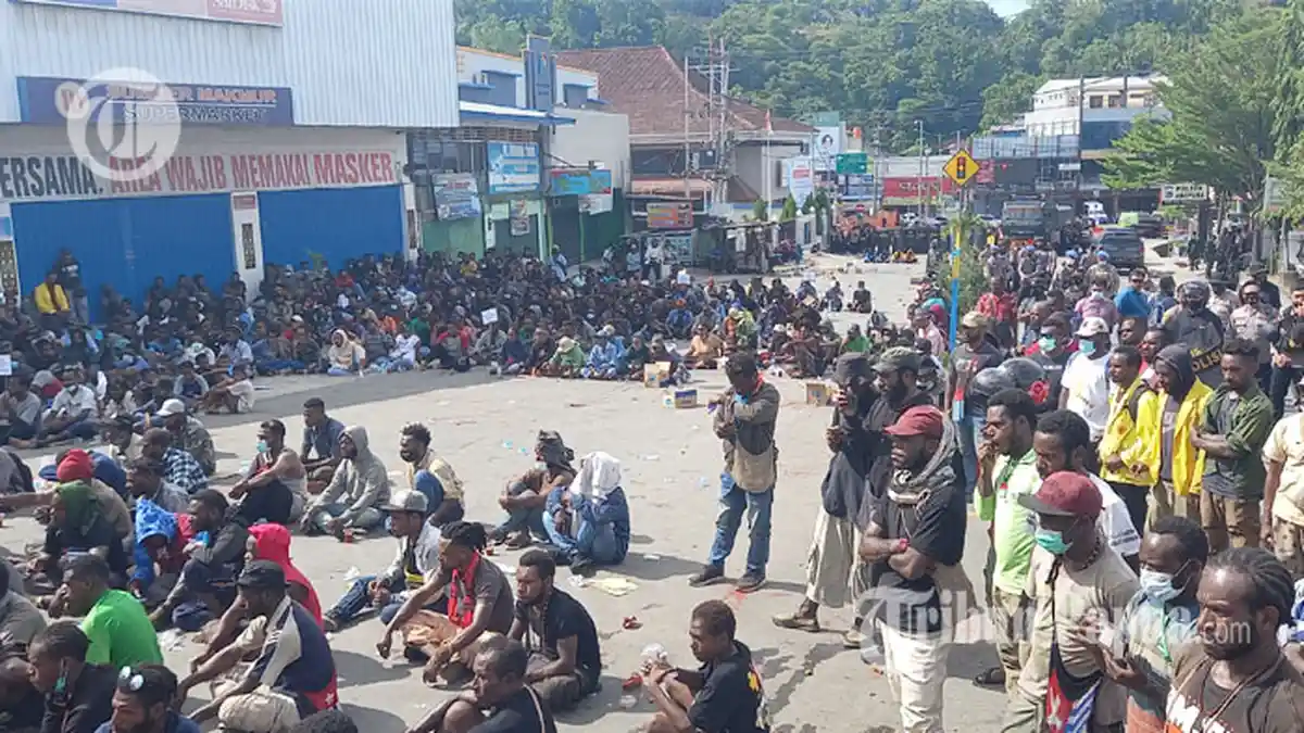 Massa Tolak DOB Papua Bubar, Kombes Gustav Urbinas: Kota Jayapura Kondusif