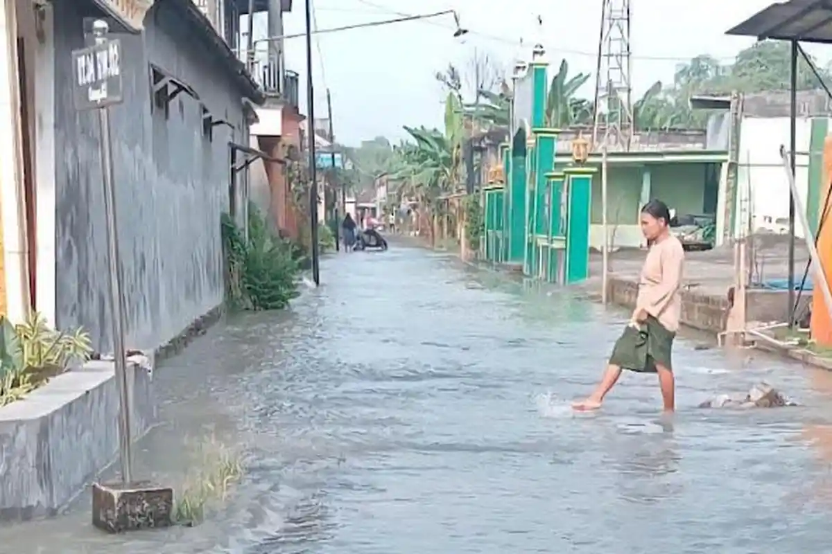 Banjir Luapan Kali Lamong Gresik Bergeser ke Benjeng, 10 Desa Terdampak