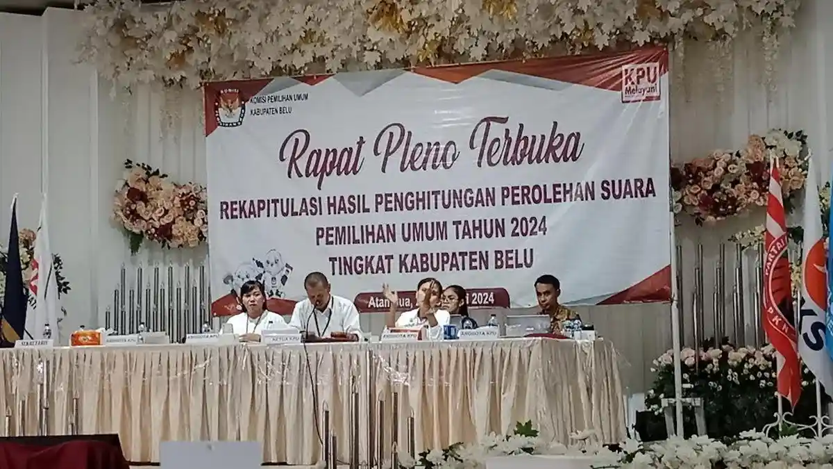 Pleno Terbuka Pemilu 2024 Tingkat Kabupaten Belu Berjalan Lancar 