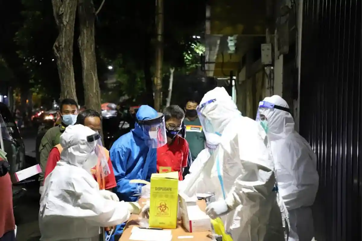 Rapid Test Dadakan di Jalan Genteng Besar Surabaya, 6 Orang Dinyatakan Reaktif Covid-19