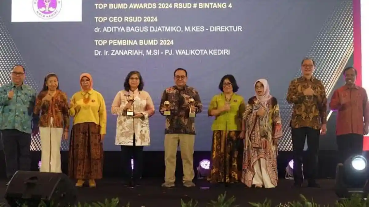 RSUD Gambiran dan Perumda BPR Kota Kediri Sabet Top BUMD Award 2024