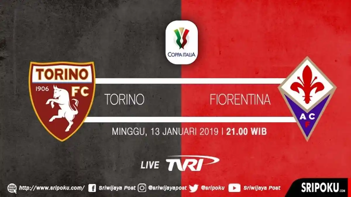 Link Live Streaming TVRI dan Jadwal Pertandingan Coppa Italia, Torino vs Fiorentina