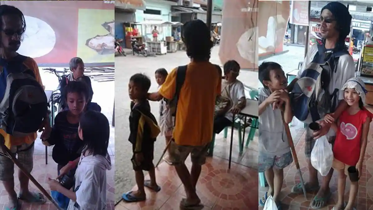 Sungguh Terlalu! Pria Buta Harus Ngemis Sama Kedua Anaknya, Setelah Ditinggal Istrinya Begitu Saja
