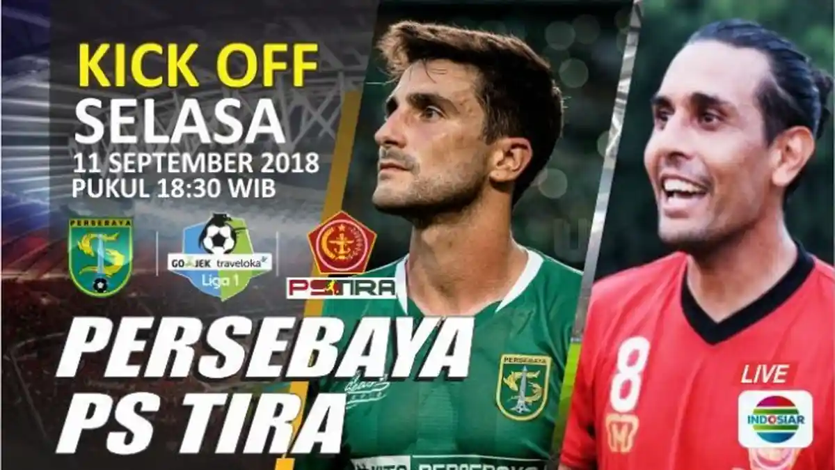 Live Indosiar! Live Streaming Persebaya vs PS Tira Babak II: Nonton Disini Bajul Ijo Tertinggal 1-0