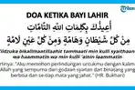 Doa Ketika Bayi Lahir agar Terhindar dari 'Ain dan Hal Buruk
