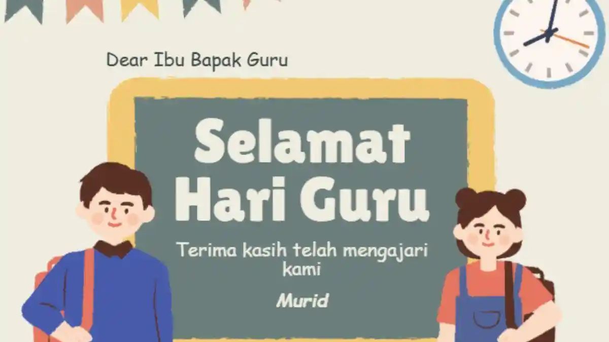 75 Poster Hari Guru Nasional 2025 Desain Kartun yang Bisa Dishare di Medsos!