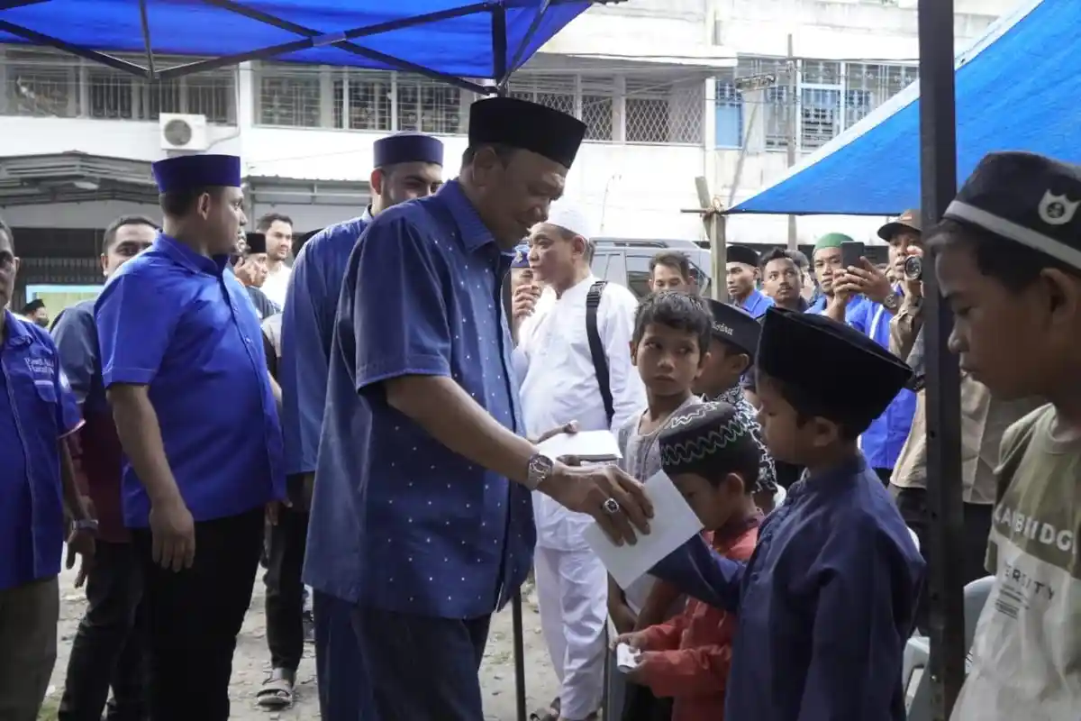 Plt Bupati Langkat Syah Afandin Santuni Anak Yatim dan Buka Puasa Bersama PCNU