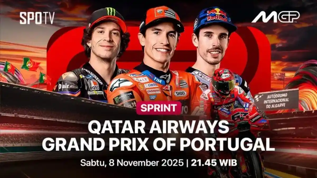Jam Tayang dan Jadwal MotoGP Portugal 2025 Hari Ini Sprint Live TV ...