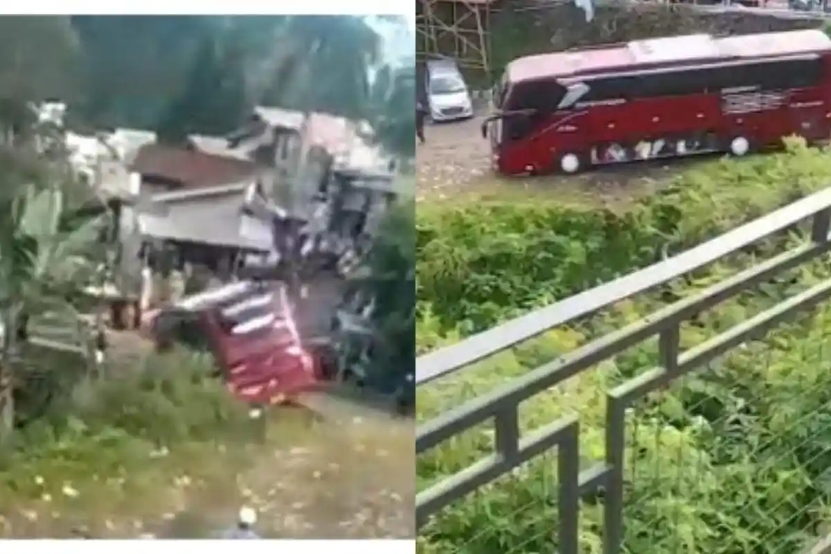 Sopir Bus Akui Sudah Pakai Rem Tangan dan Ganjal Ban, Kaget Lihat Bus Terjun ke Jurang di Guci