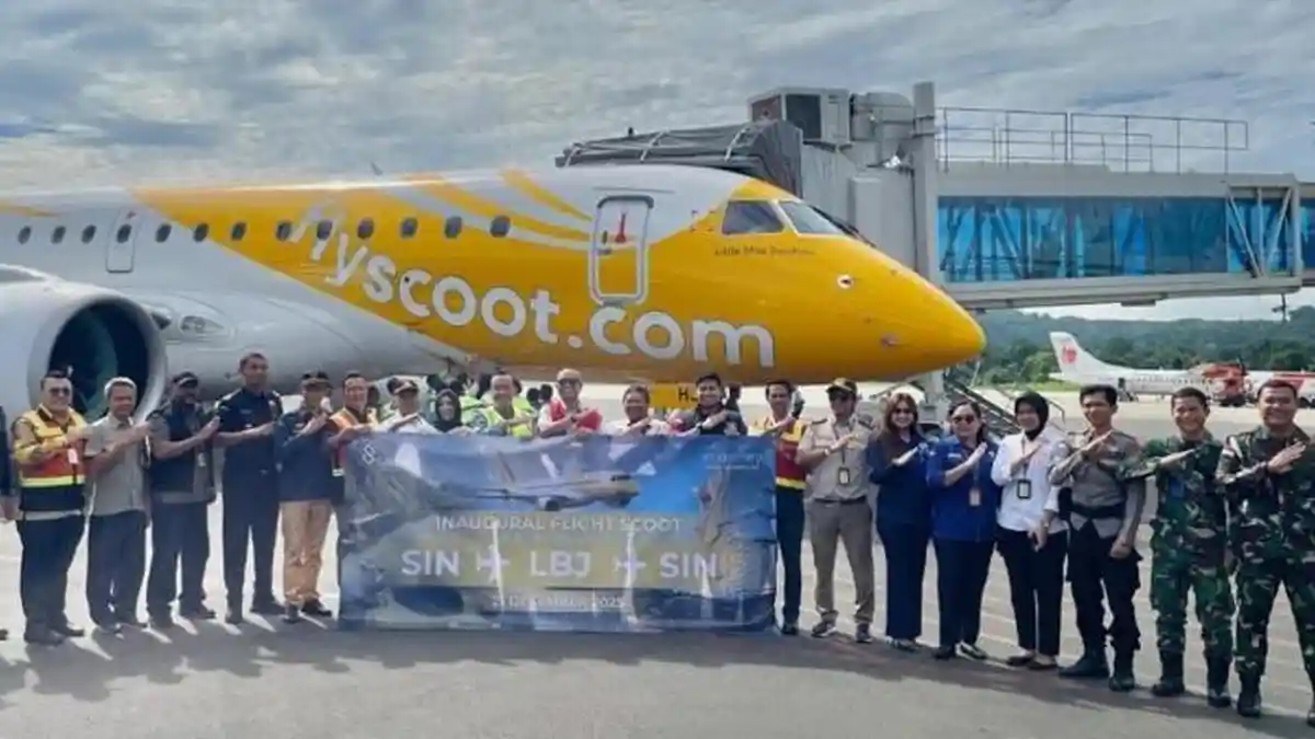 Pesawat Scoot Layani Singapura - Labuan Bajo