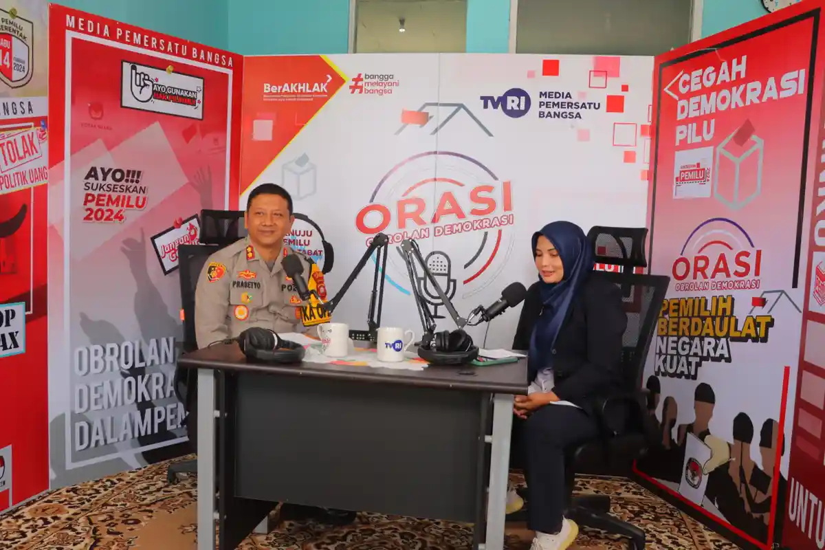 Kapolres Sintang Jadi Narasumber Dialog Interaktif 'Netralitas dan Keamanan Pemilu' di TVRI