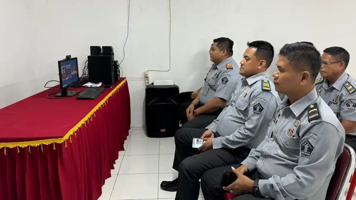 Lapas Kotapinang Ikuti Rapat Secara Virtual Bersama Menteri Imigrasi dan Pemasyarakatan