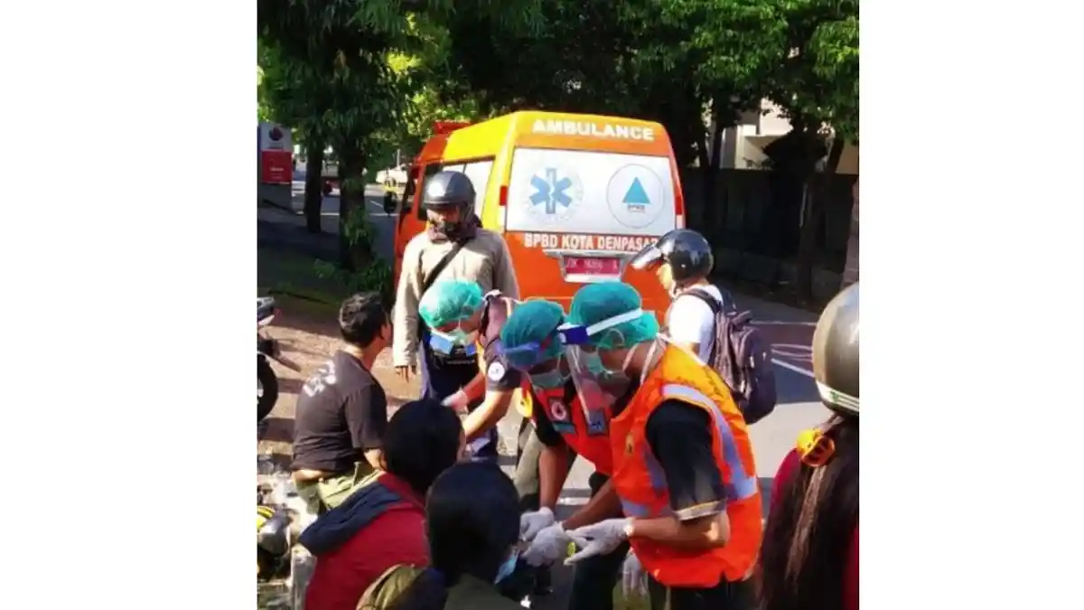 Usai Nyepi 2021, 3 Orang Terlibat Kecelakaan di Jalan Raya Puputan Renon Denpasar Bali