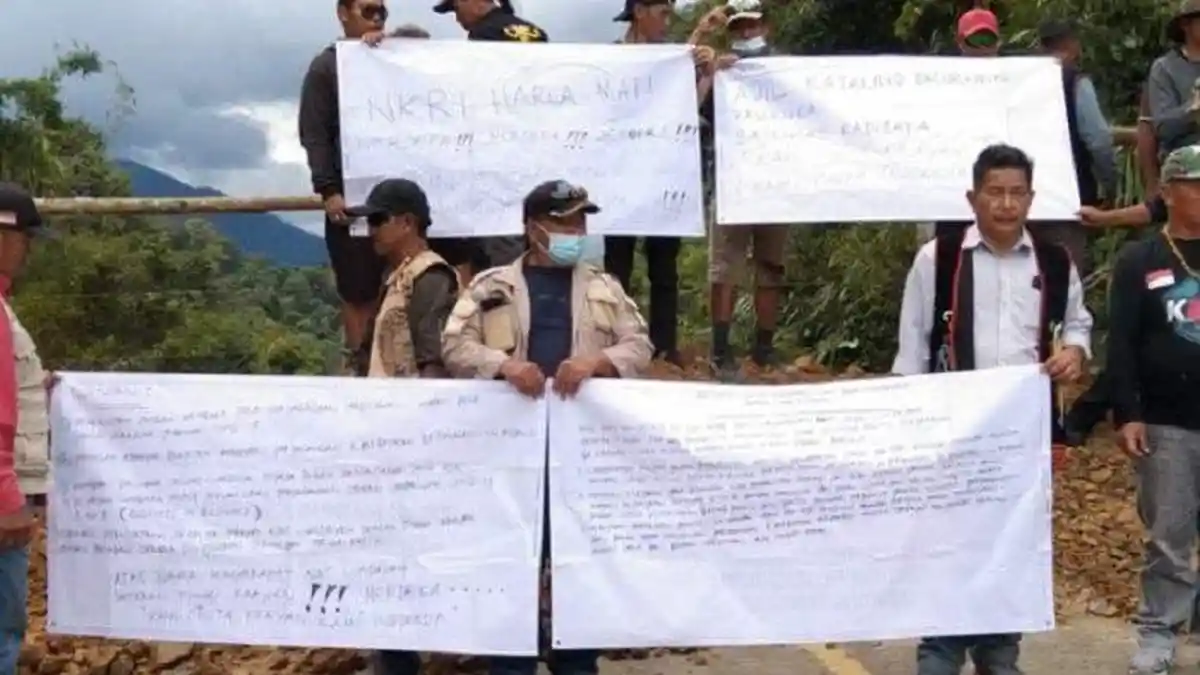 Akses Jalan Long Midang-Bakelalan Akan Dibuka Usai Ditutup Warga Dayak di Krayan Nunukan