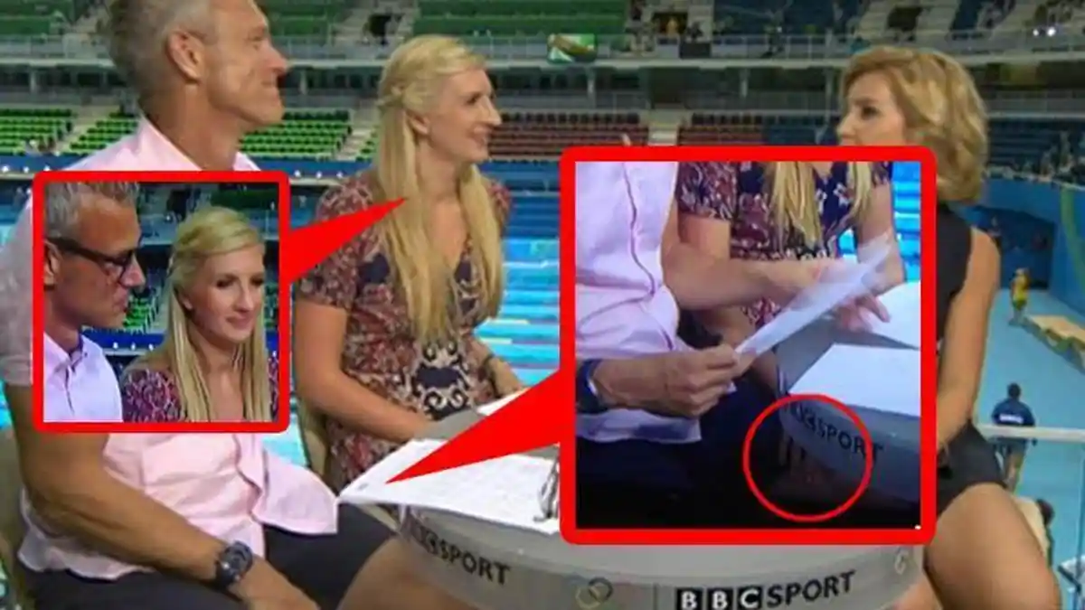 Bikin Heboh! Atlet Renang Cantik ini Ketahuan Pegang Paha Pria Saat Jadi Narasumber di TV