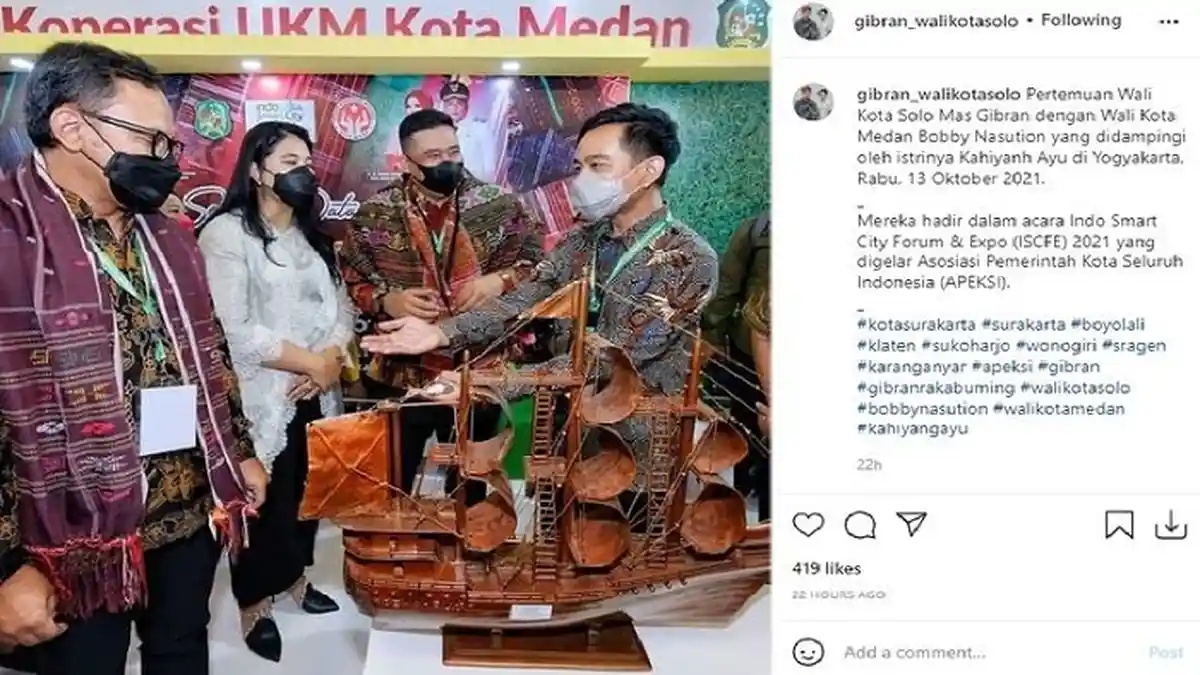 Beginilah Momen Unik Pertemuan Dua Wali Kota, Gibran dan Bobby Nasution yang Didampingi Kahiyang Ayu