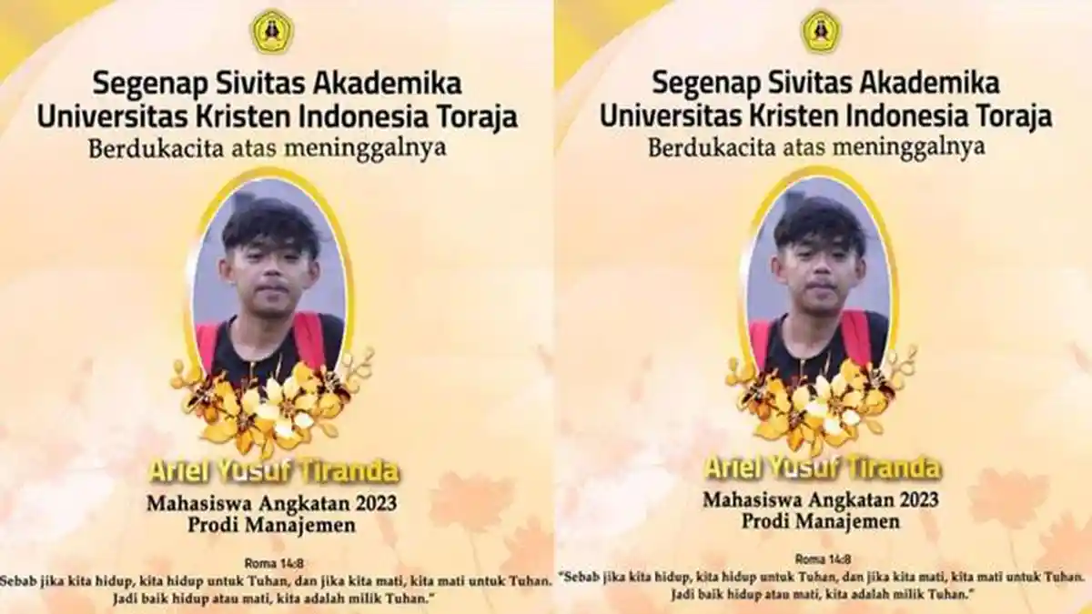 Mahasiswa FE UKI Toraja Tewas Kecelakaan, Banjir Ucapan Belasungkawa