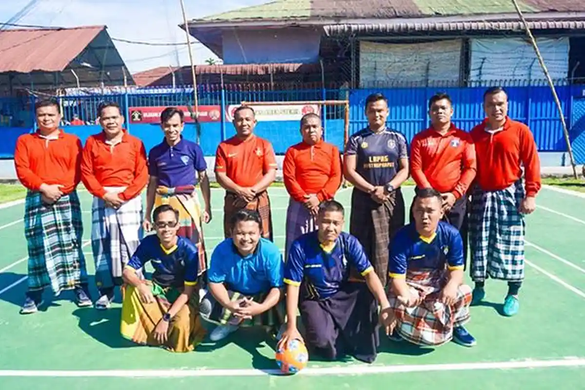Meriahkan HUT RI Ke 78, Lapas Rantauprapat Warnai Kemerdekaan dengan Pertandingan Futsal Sarung