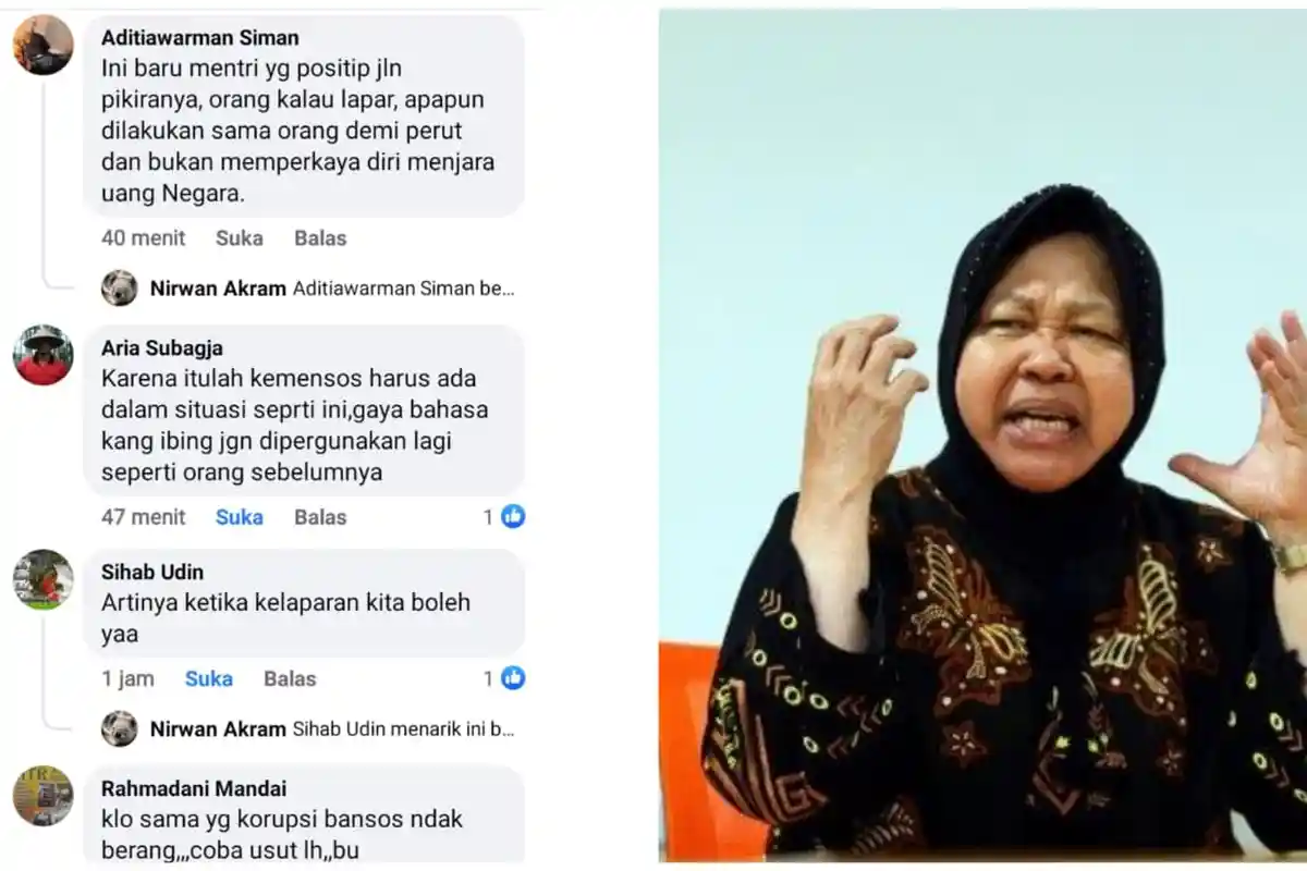 Netizen Ribut Pasca Tri Rismaharini Anggap Pengungsi Cegat Bantuan Gempa Sulbar 'Mereka Kelaparan'