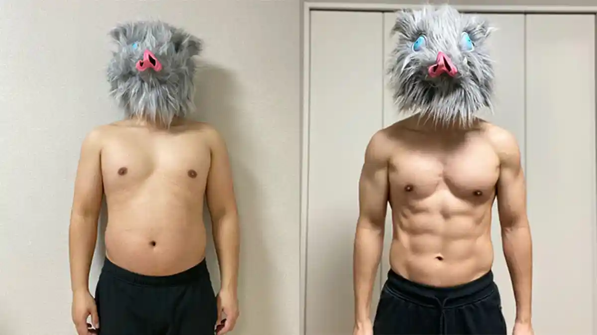 VIRAL Potret Transformasi Seorang Pria Menjadi Inosuke Demon Slayer, Dulunya Buncit, Sekarang Kekar