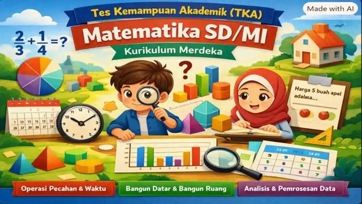Contoh Soal TKA Matematika Jenjang SD/MI 2026/2027, Lengkap Kunci ...