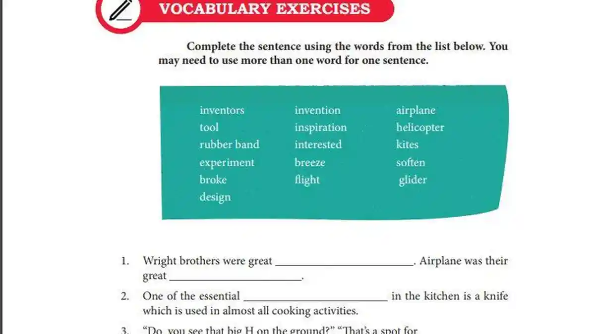 Kunci Jawaban Bahasa Inggris Kelas 10 Halaman 101: Vocabulary Exercises, Melengkapi Kalimat Rumpang