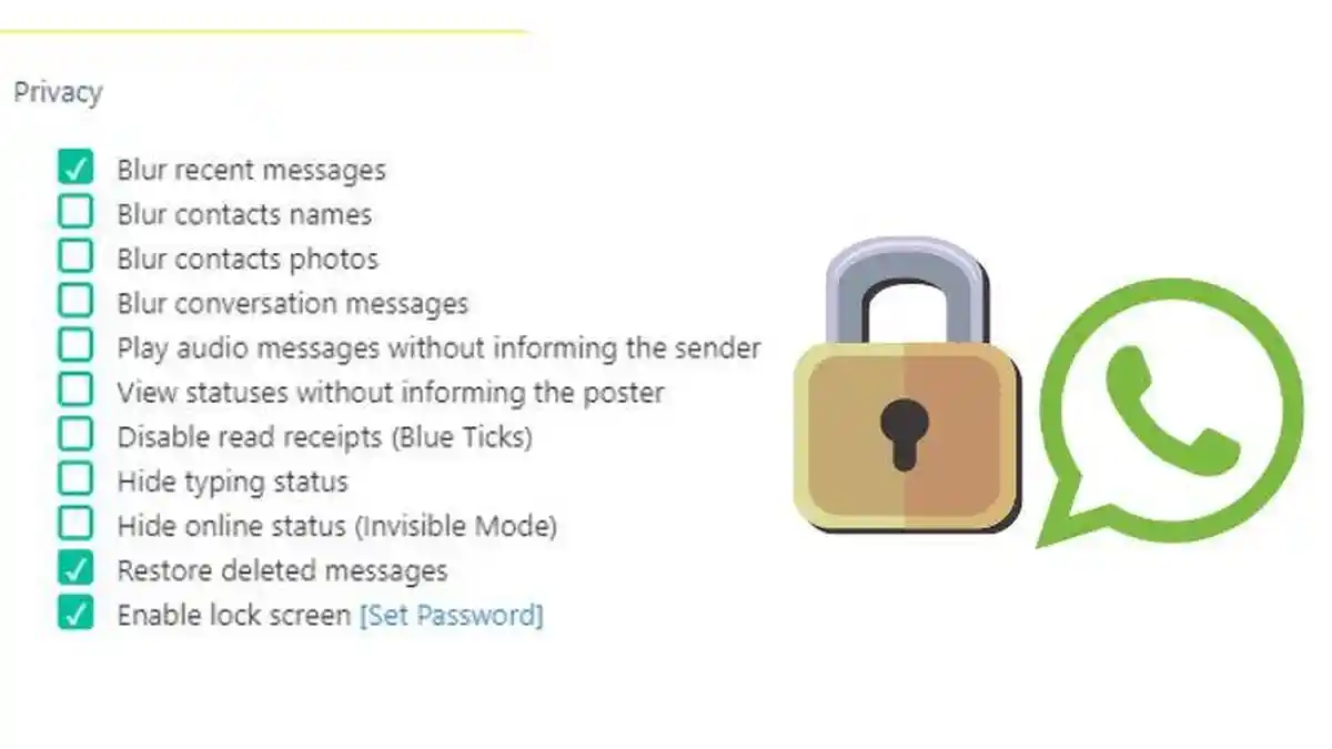 Cara Menggunakan Ekstensi WA Web Plus di WhatsApp Web untuk Mengunci Layar dengan Password