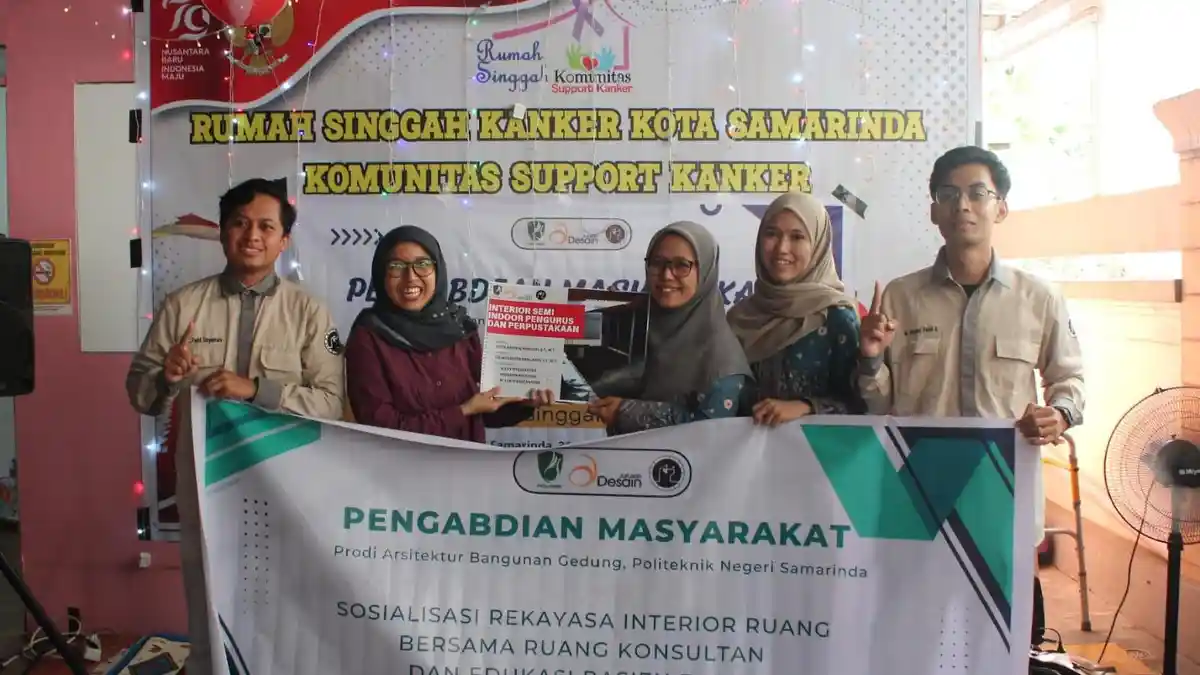 Prodi ABG Polnes Gelar Sosialisasi Rekayasa Interior Rumah Singgah Kanker Samarinda