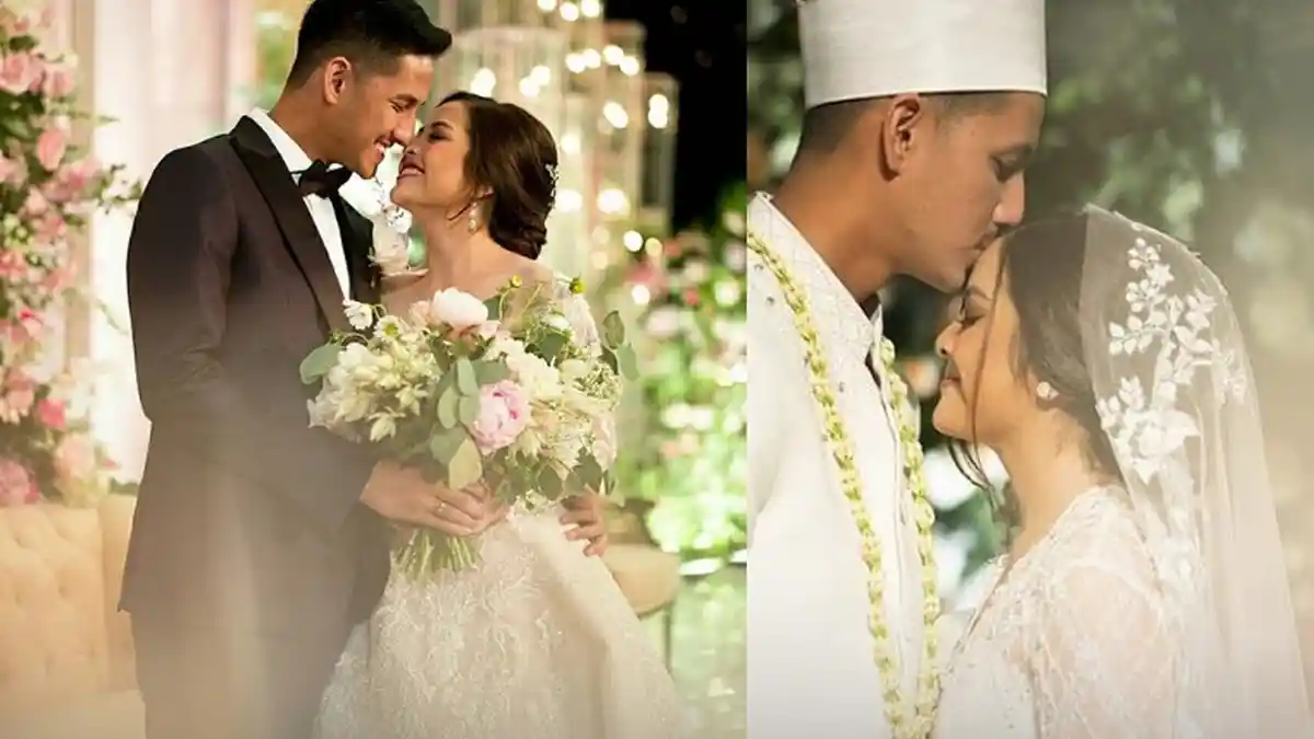 6 Potret Kemesraan Tasya Kamila dan Randi Bachtiar di Acara Pernikahan Mereka yang Manis Sekali