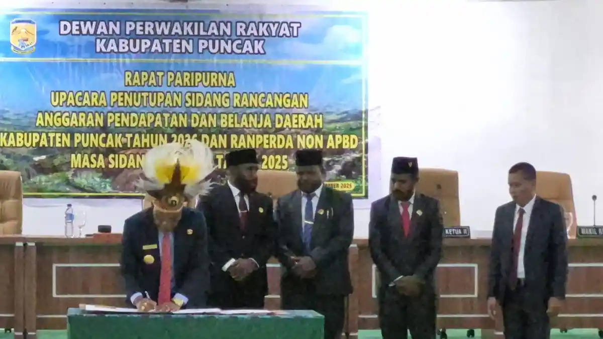 APBD 2026 Kabupaten Puncak Disahkan, Elvis Tabuni: Kerja Jujur dan Pelayanan Tulus