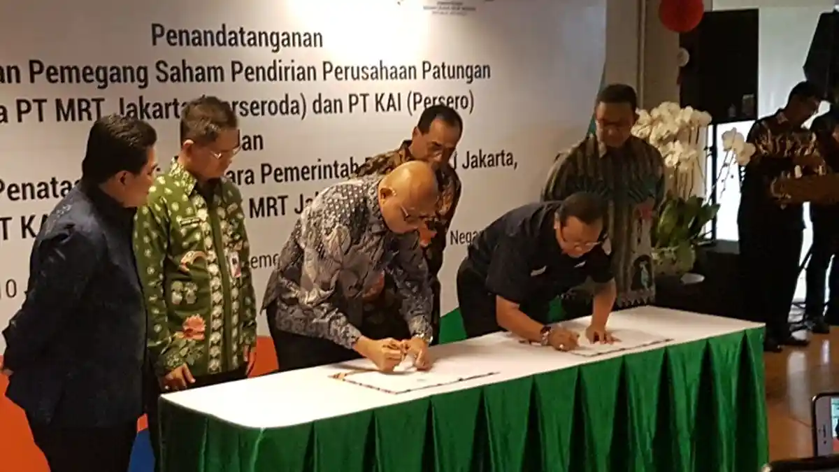 PT MRT Jakarta dan KAI Resmi Dirikan Perusahaan Patungan Urusi Transportasi Jabodetabek