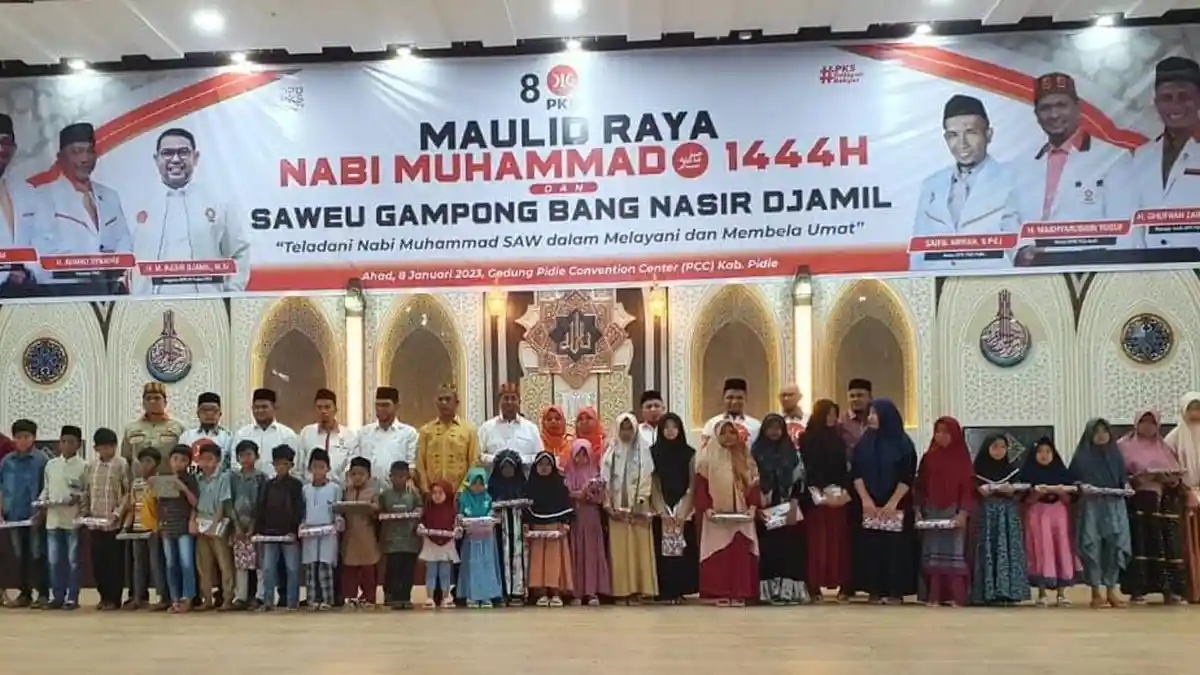 Santuni Anak Yatim, PKS Pidie adakan Maulid Raya
