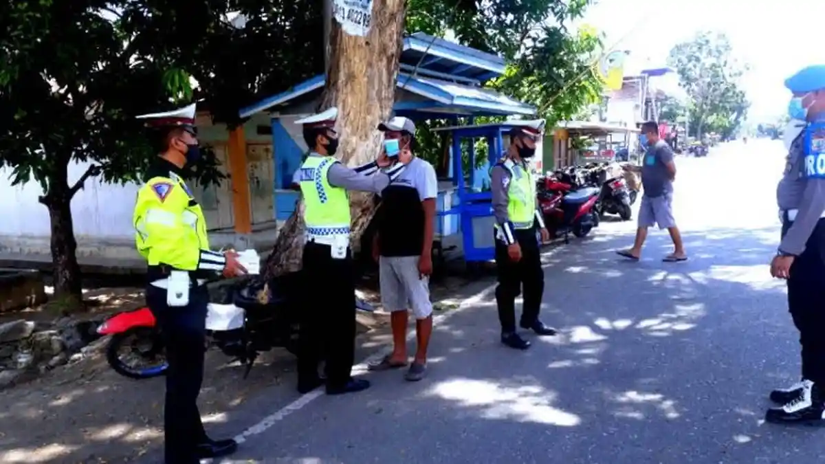 Polres Boltim Terus Memburu Pengendara Tak Pakai Masker