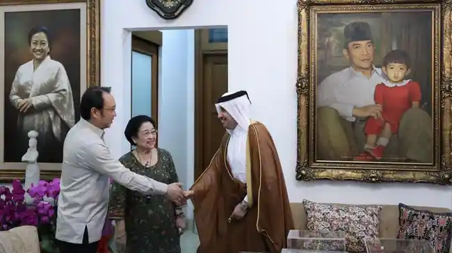 Momen Hangat Pertemuan Megawati Soekarnoputri dengan Dubes Qatar, Ini yang Dibicarakan