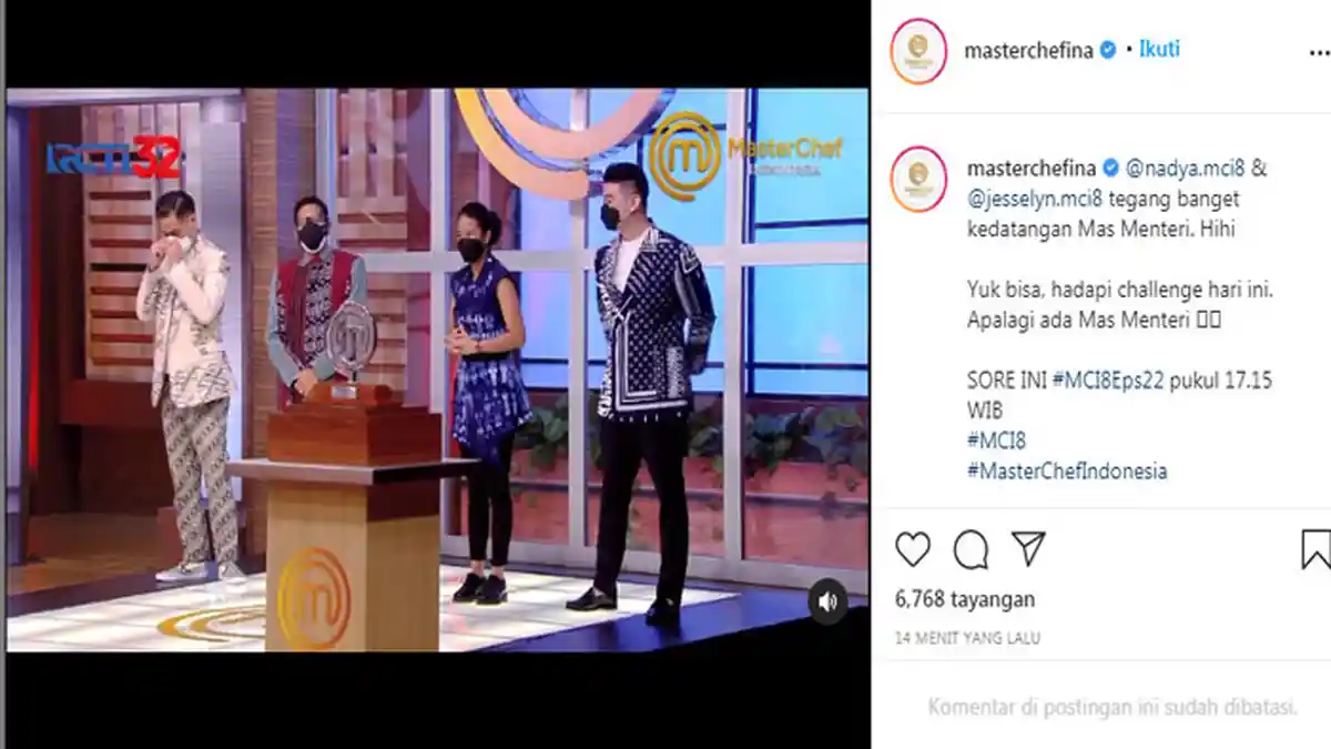 Final Masterchef Indonesia Season 8, Masakan Nadya atau Jesselyn kah yang Dipuji Sandiaga Uno?