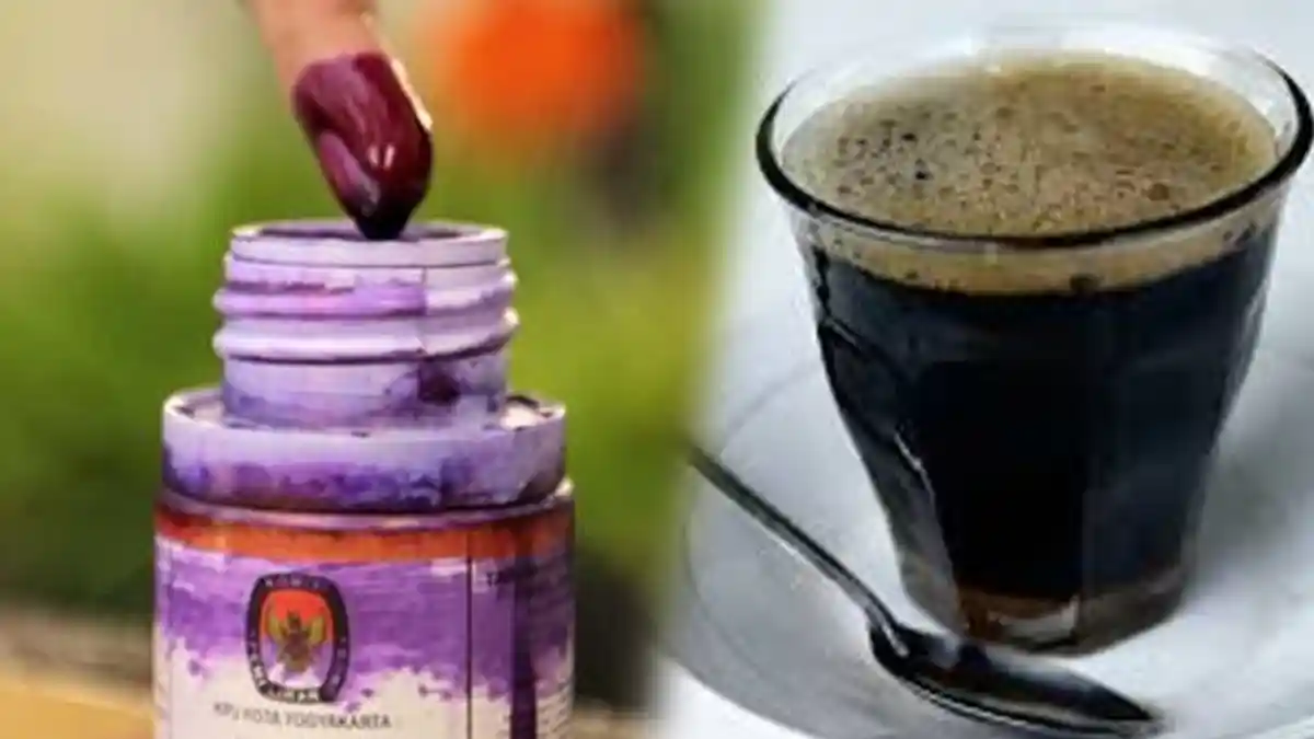 Apes, Petugas TPS di Kalimantan Minum Tinta Pemilu yang Dikira Kopi