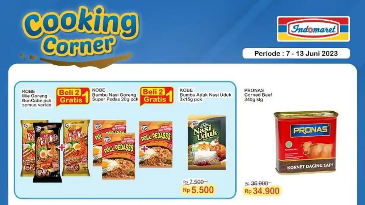 Promo Indomaret Super Hemat Periode 7 - 13 Juni 2023: Nikmati Diskon hingga Promo Beli 2 Gratis 1