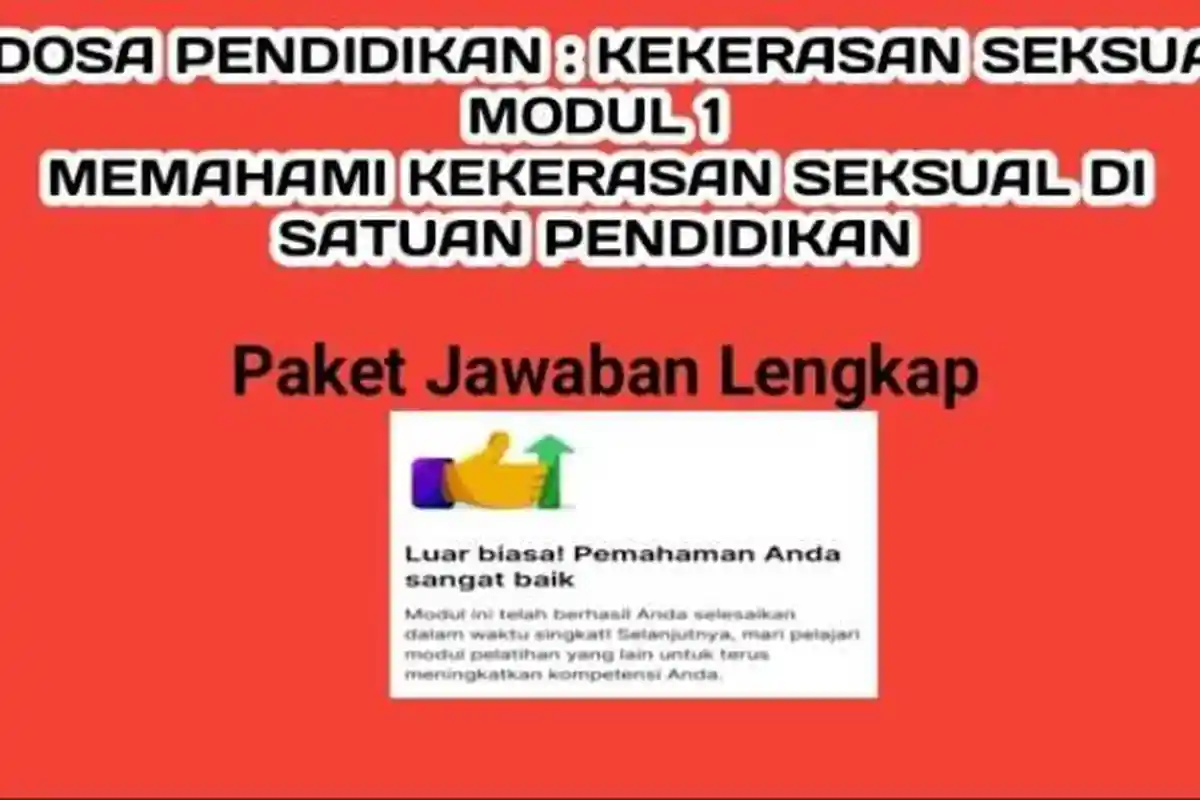 Soal & Kunci Jawaban Post Test Modul 1, Apabila Murid Mendapatkan Pelecehan dalam bentuk Cat Calling