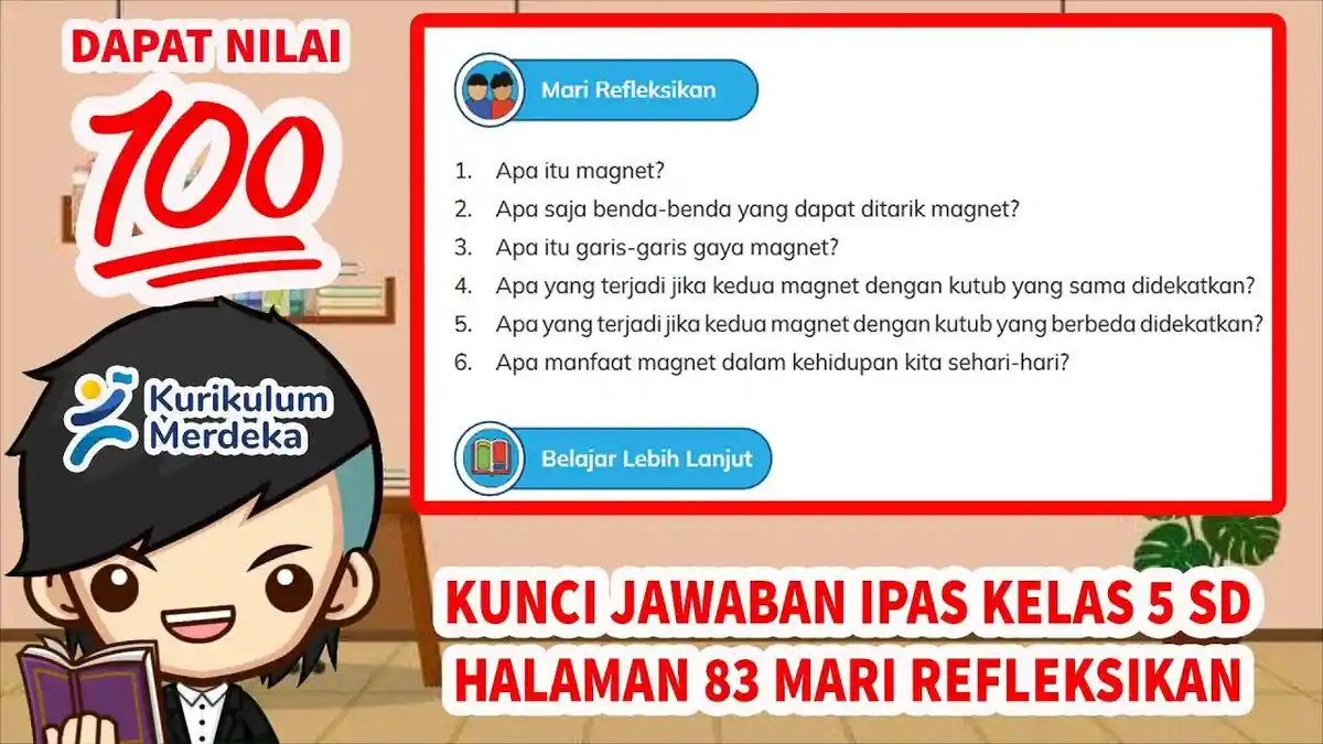 Soal & Kunci Jawaban Buku IPAS Kelas 5 SD Halaman 83 : Apa itu magnet?