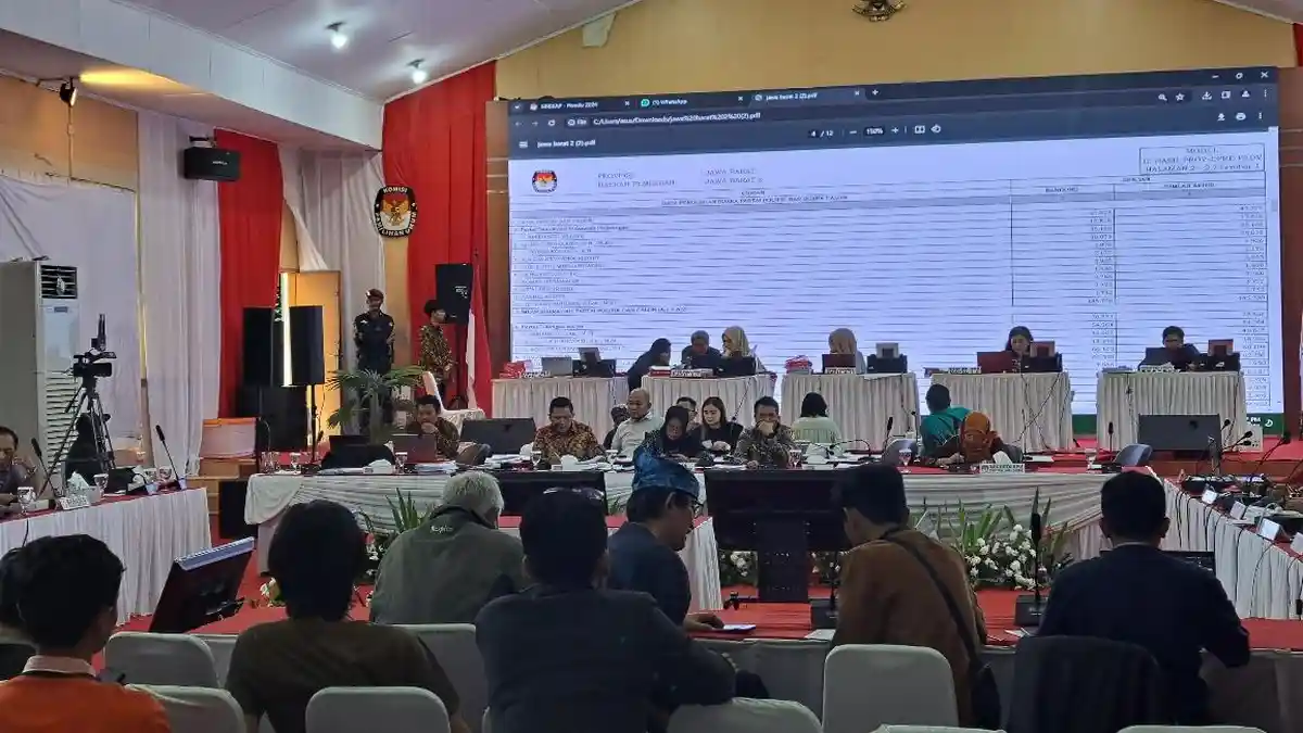 KPU Jabar Bacakan Hasil Pilpres, Pasangan Prabowo-Gibran Raih Suara Terbanyak di Jawa Barat