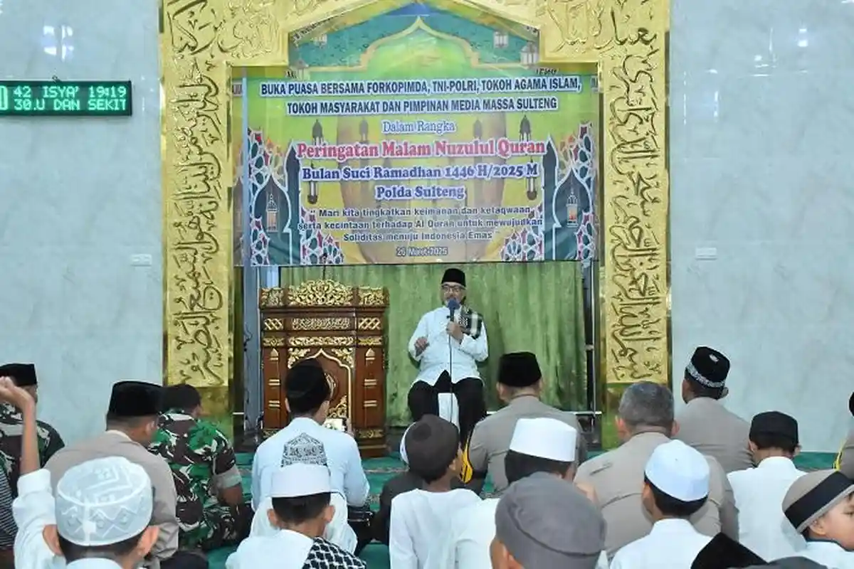Peringatan Nuzulul Quran di Polda Sulteng, Prof Zainal Abidin Ajak Bangun Soliditas