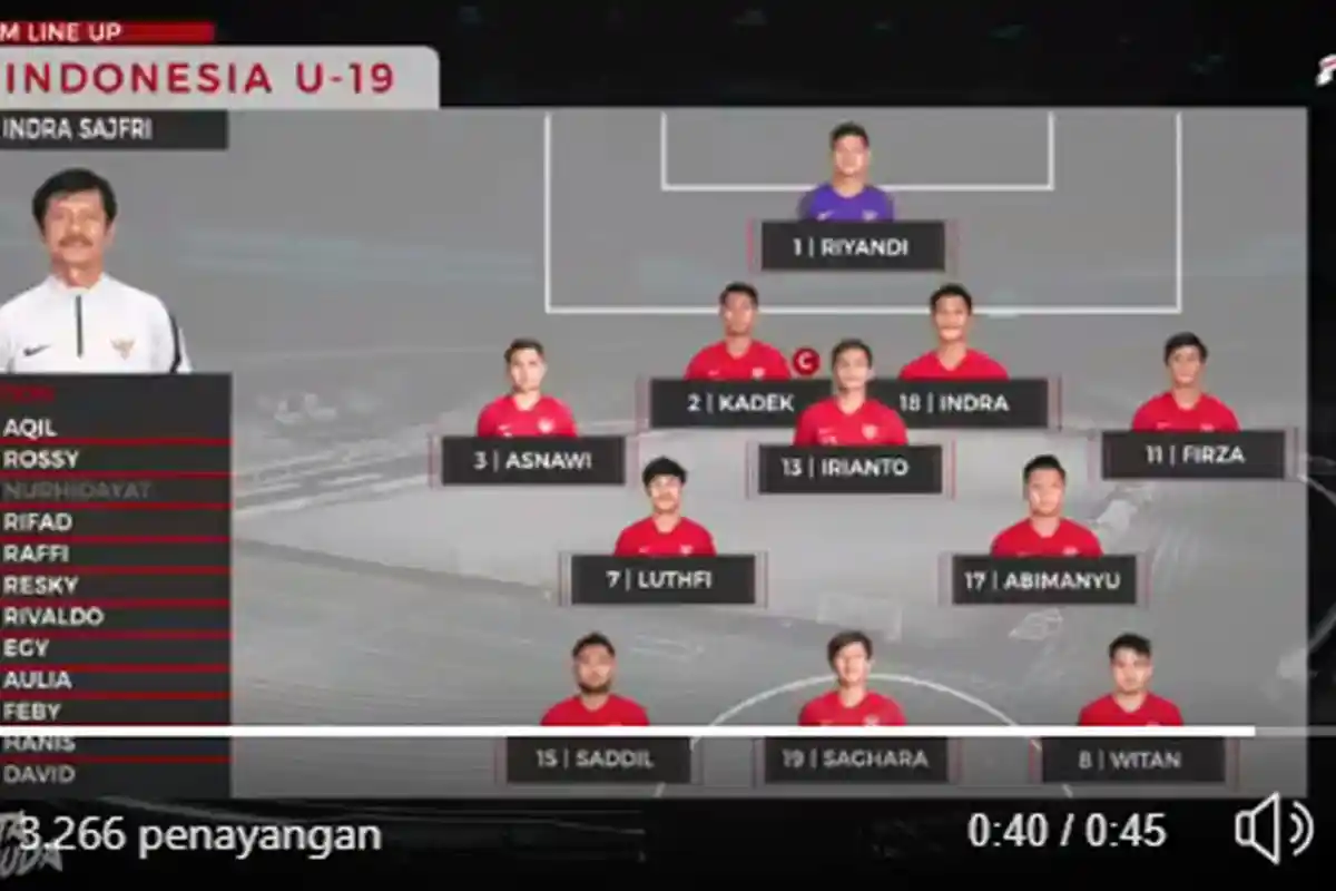 LIVE BOLA Streaming Timnas U-19 Indonesia vs Jepang Malam Ini, Begini Line Up Kedua Tim