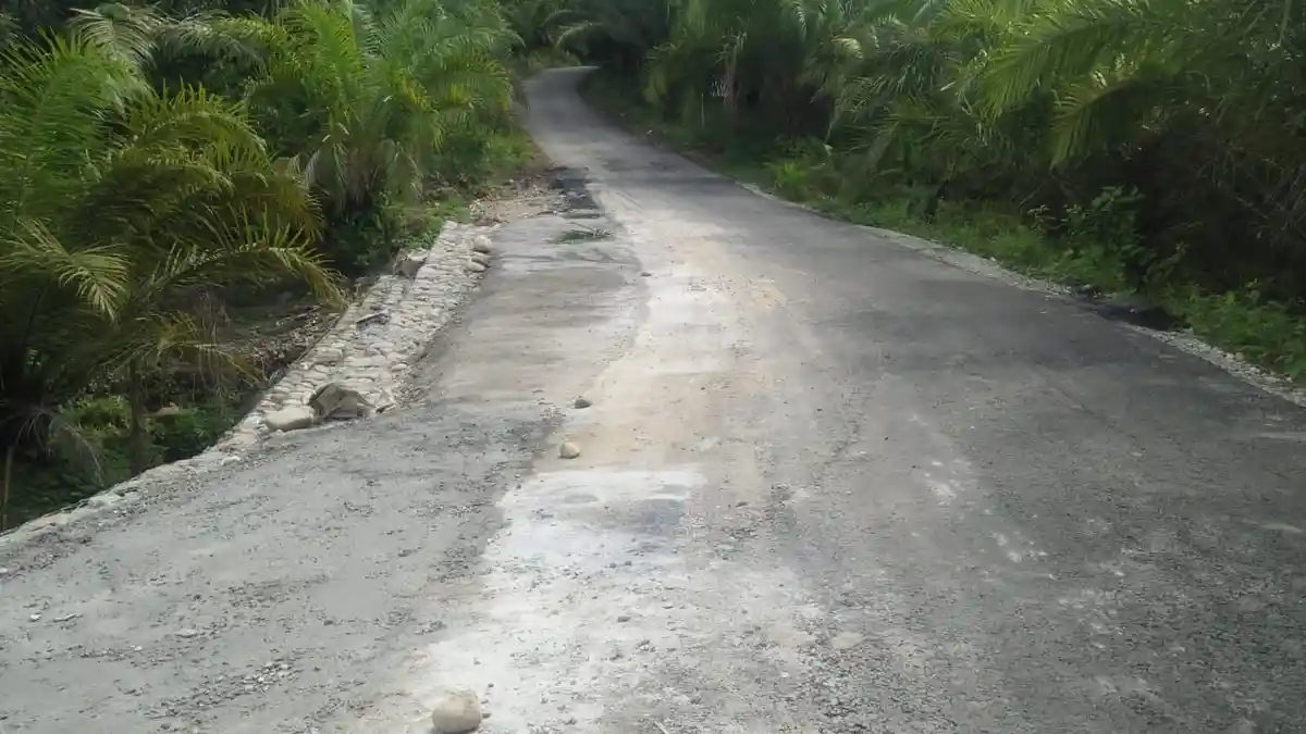 Belum Sebulan Kelar, Jalan Aspal Ruas Rante Mario-Ujung Baru Luwu Timur Retak, Kini Sudah Ditambal