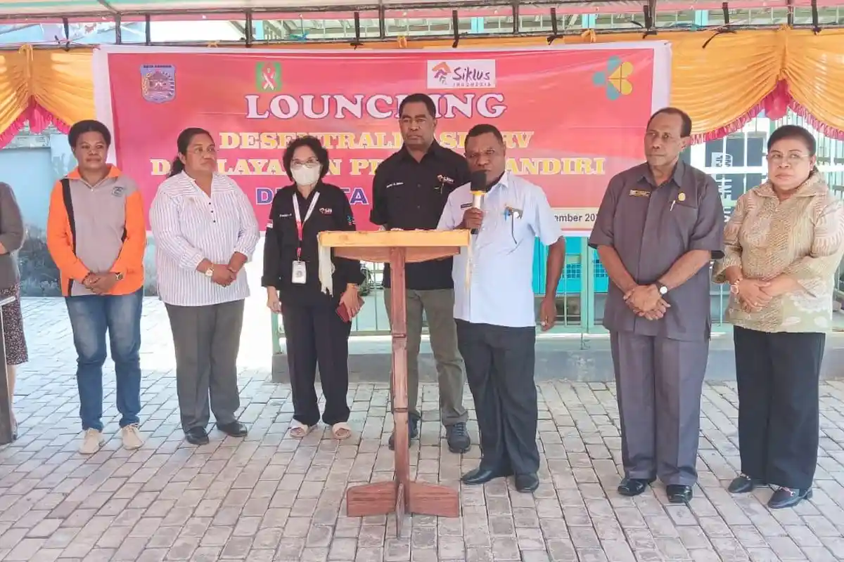 Pemkot Sorong Launching Desentralisasi ARV dan Layanan PDP HIV Mandiri
