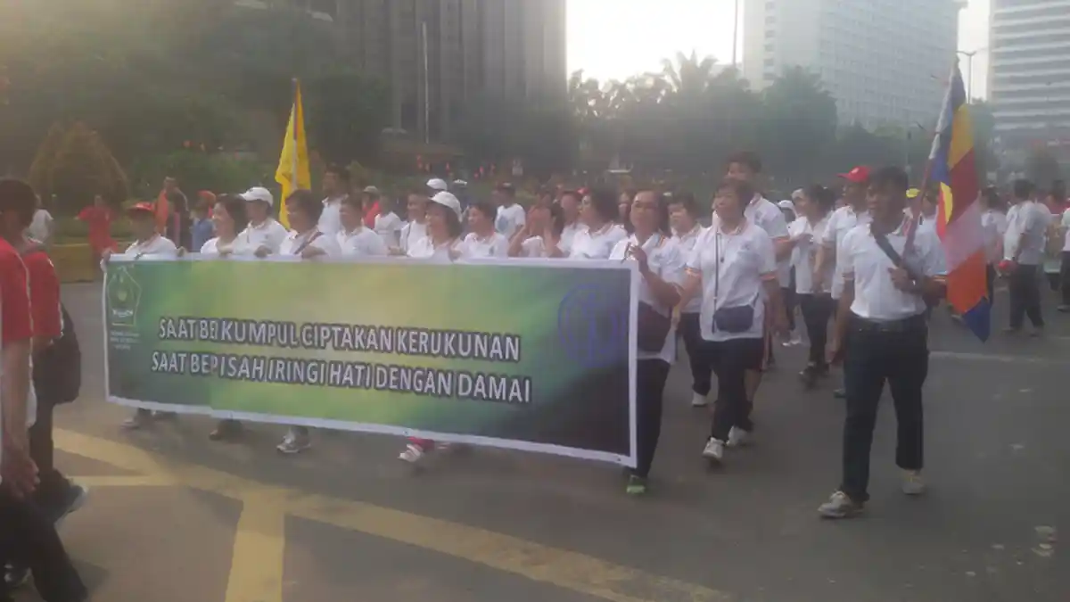 Kementerian Agama dan NSI Gelar Gerak Jalan Kerukunan Umat Beragama
