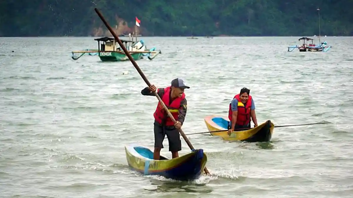 Meriahnya Balap Perahu di Teluk Prigi Trengalek, Rangkaian Upacara ...